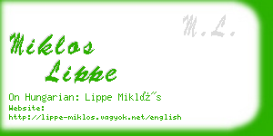 miklos lippe business card